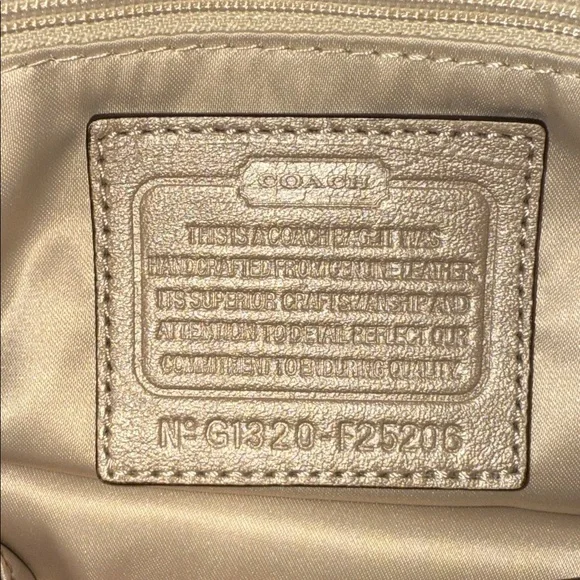 Coach Beige Leather Shoulder Bag - Picture 7 of 12